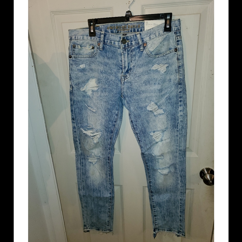 American Eagle Mens Flex Skinny Jean, Ligh